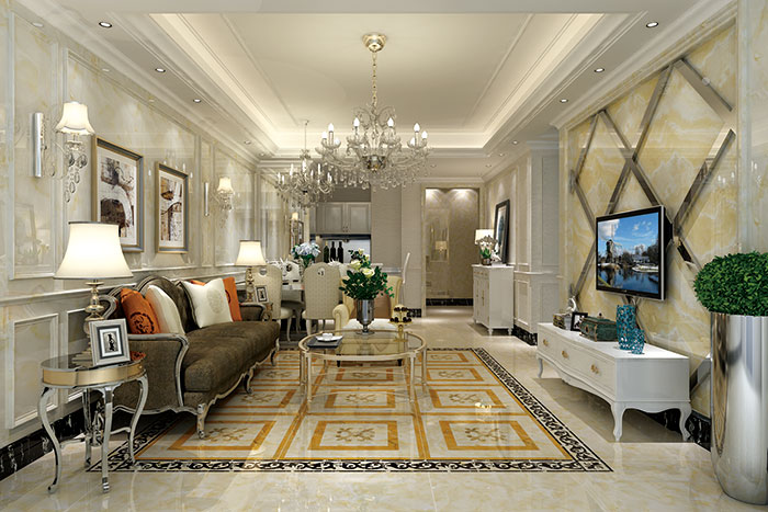 PP视讯瓷砖客厅KWP68013-KWS68016成效图