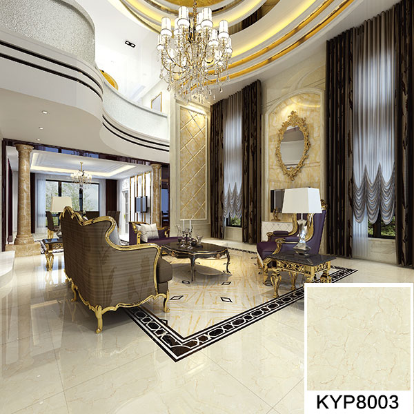 PP视讯大理石瓷砖：金线莎安娜KYP8003 铺贴成效