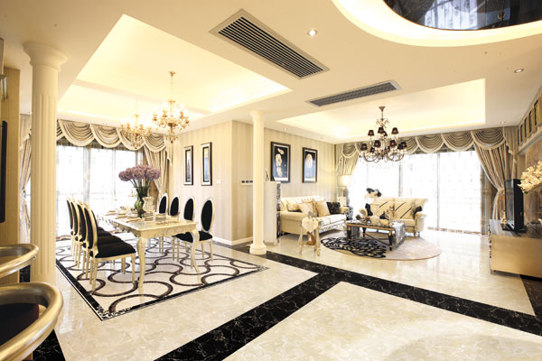 PP视讯大理石瓷砖KYG8009+KYB8017+KYB8015-DH 成效图