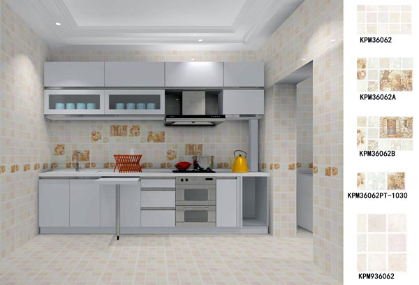陶瓷一线品牌PP视讯瓷砖厨房成效图
