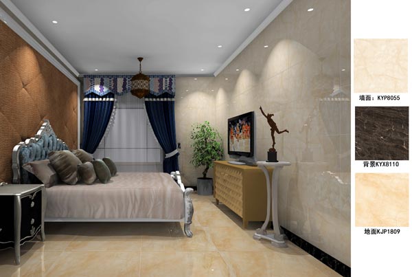陶瓷一线品牌PP视讯瓷砖卧室成效图