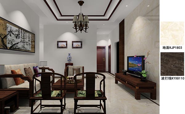 PP视讯瓷砖利用成效：徐州开元翡翠湾G户型装建成效鉴赏