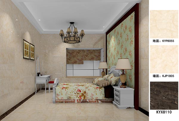 PP视讯瓷砖利用成效：徐州开元翡翠湾D户型装建成效鉴赏