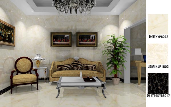 PP视讯瓷砖利用成效：徐州开元翡翠湾E户型装建成效鉴赏