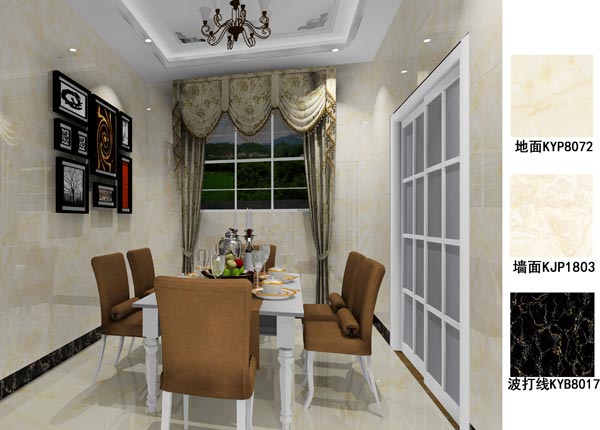 PP视讯瓷砖利用成效：徐州开元翡翠湾E户型装建成效鉴赏