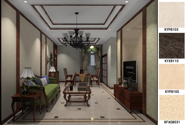 PP视讯瓷砖利用成效：大沥碧桂园·华府01户型装建成效鉴赏