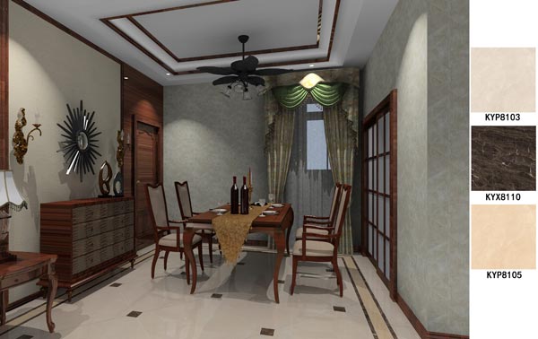 PP视讯瓷砖利用成效：大沥碧桂园·华府01户型装建成效鉴赏