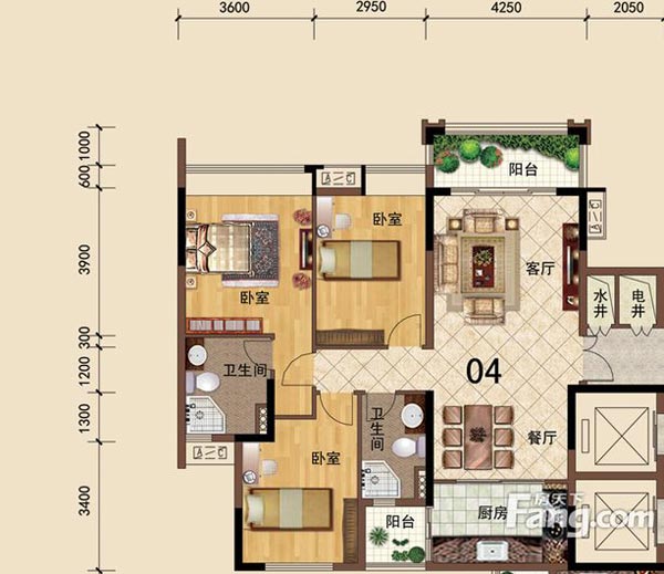PP视讯家装：佛山大沥碧桂园华府106㎡简约现代装建成效鉴赏