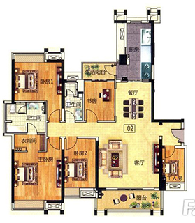 新中式风格将现代元素和传统元素结合在一路，以现代人的审美需要来打造富有传统韵味的事物，让传统艺术在当今社会得到相宜的体现。本单元很奇妙的使用了9面通体大理石瓷砖罗马砂岩系列KA9M001浅灰，不起眼的灰色，内敛而蕴藉，与改进后的中式家具美满搭配，整个空间经典而典雅的复古风情，同时具备着现代的时尚感！