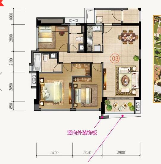 PP视讯家装：佛山合景新鸿基·泷景110㎡简约现代装建成效鉴赏
