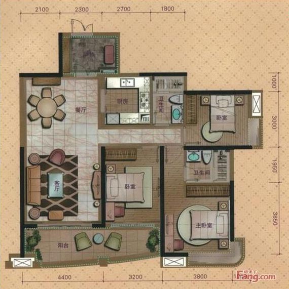 PP视讯家装：佛山桂丹颐景园127㎡简约现代装建成效鉴赏