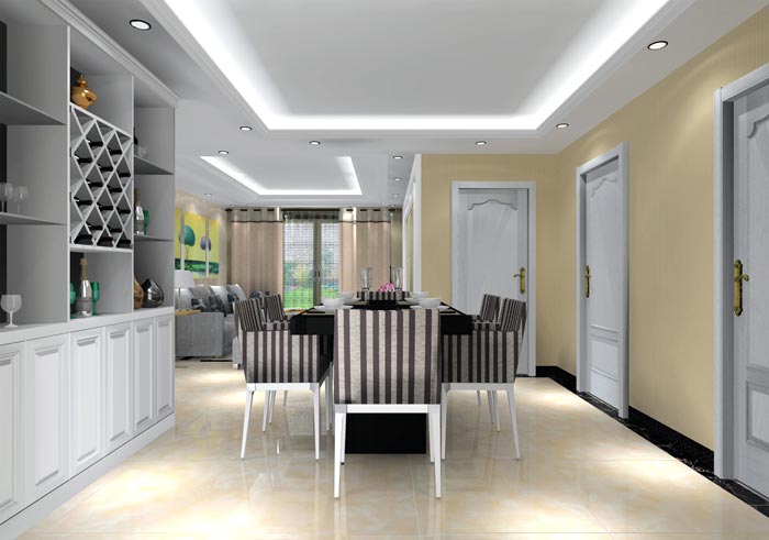 PP视讯家装：井冈山和谐家园安设幼区130㎡现代风格装建鉴赏