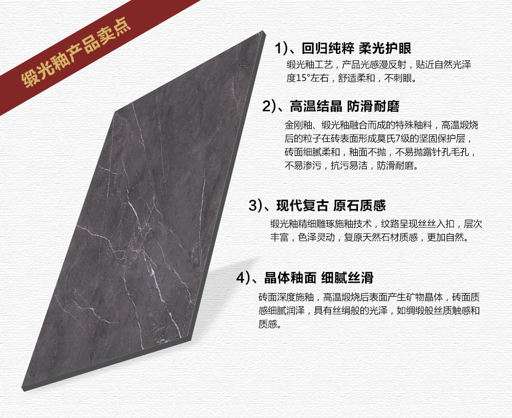 PP视讯瓷砖现代仿古砖|| 15°的缎光柔情，如丝绸缎 柔润和善