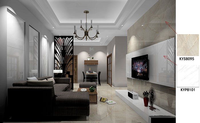 大沥碧桂园·华府装建案例客餐厅成效图