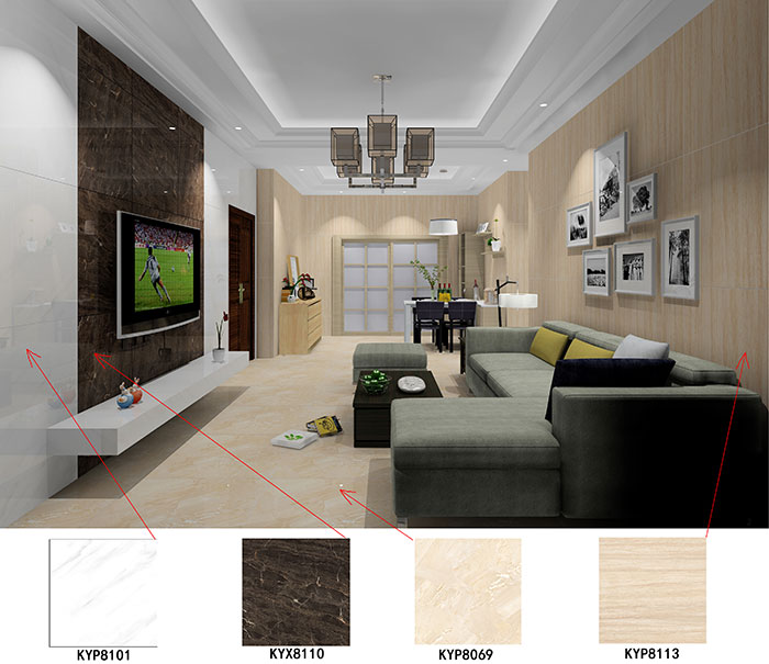 大沥碧桂园·华府装建案例客餐厅成效图